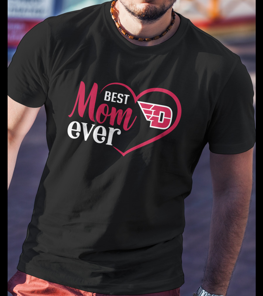 Dayton Flyers Best Mom Ever Heart T-Shirt