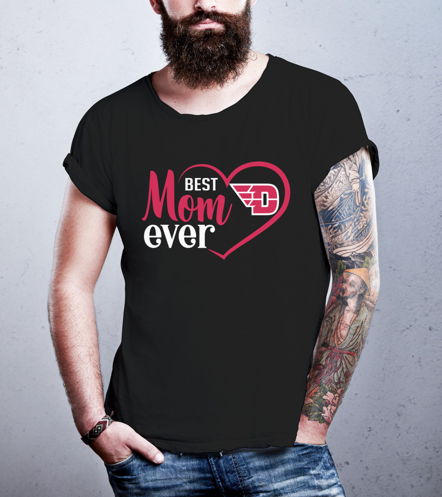 Dayton Flyers Best Mom Ever Heart T-Shirt