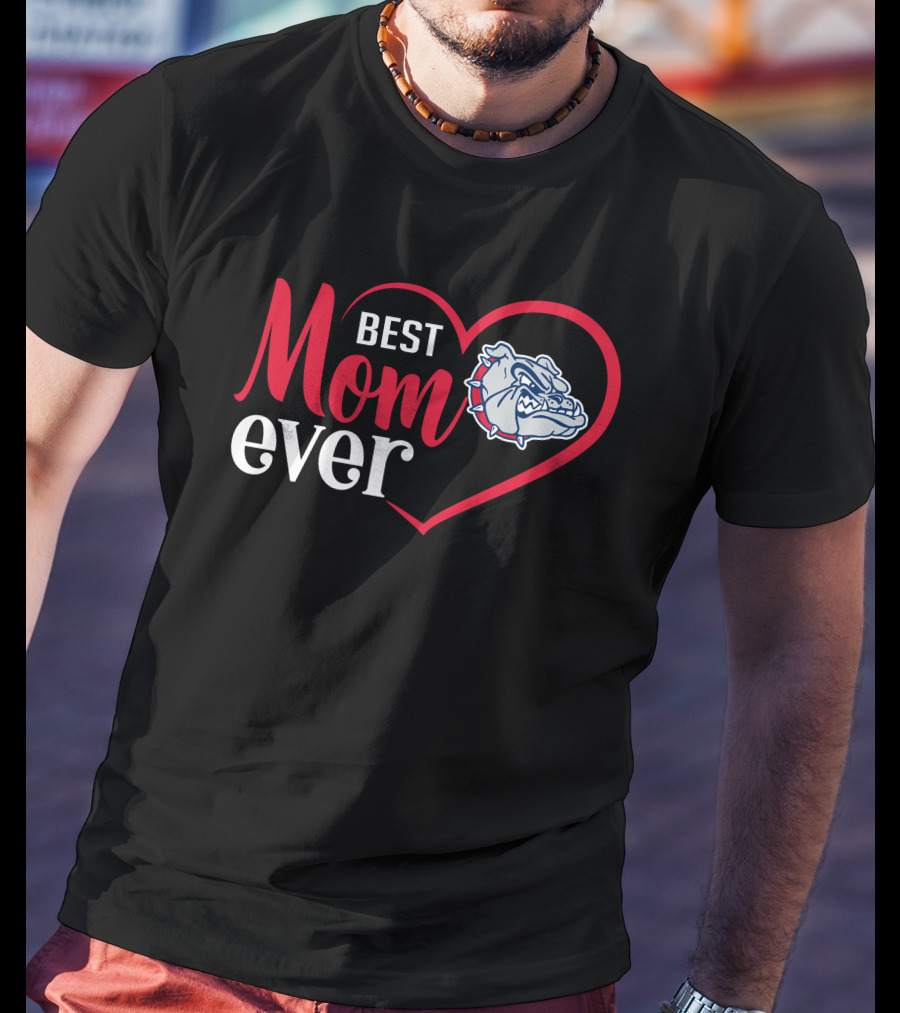 Gonzaga Bulldogs Best Mom Ever Heart T-Shirt