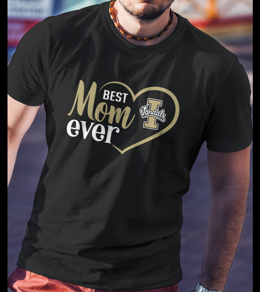 Idaho Vandals Best Mom Ever Heart Design T-Shirt