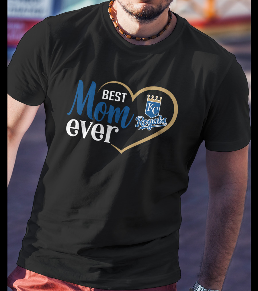 Kansas City Royals Best Mom Ever Heart T-Shirt