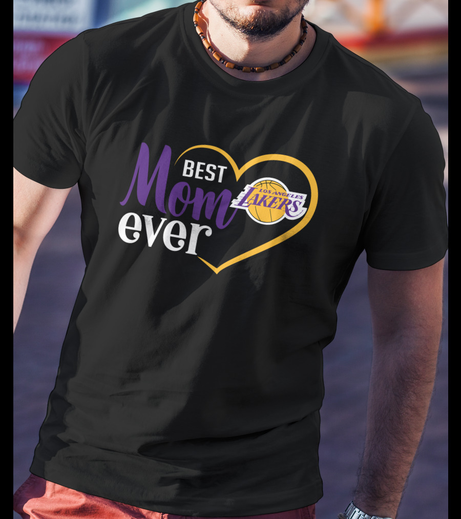 Best Mom Ever Los Angeles Lakers Heart T-Shirt