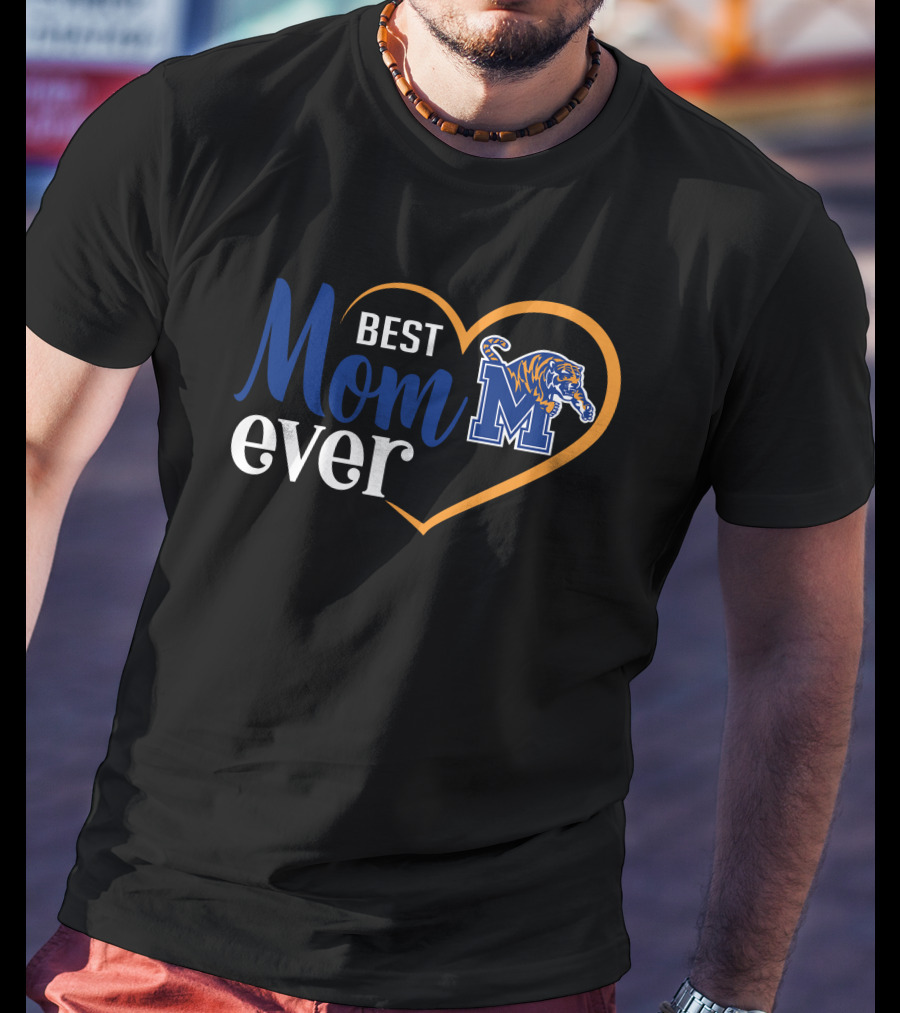 Memphis Tigers Best Mom Ever Heart T-Shirt