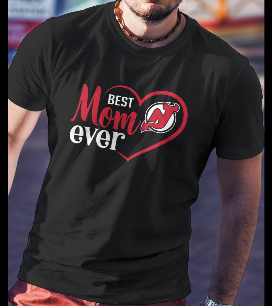Best Mom Ever New Jersey Devils Heart T-Shirt