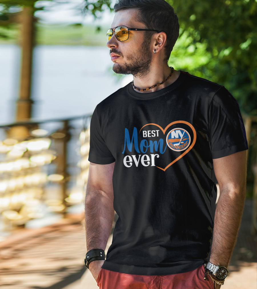 New York Islanders Best Mom Ever Heart T-Shirt