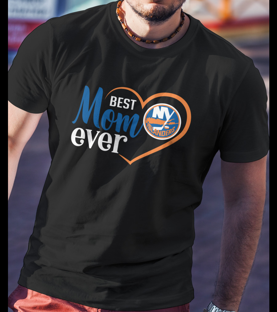 New York Islanders Best Mom Ever Heart T-Shirt