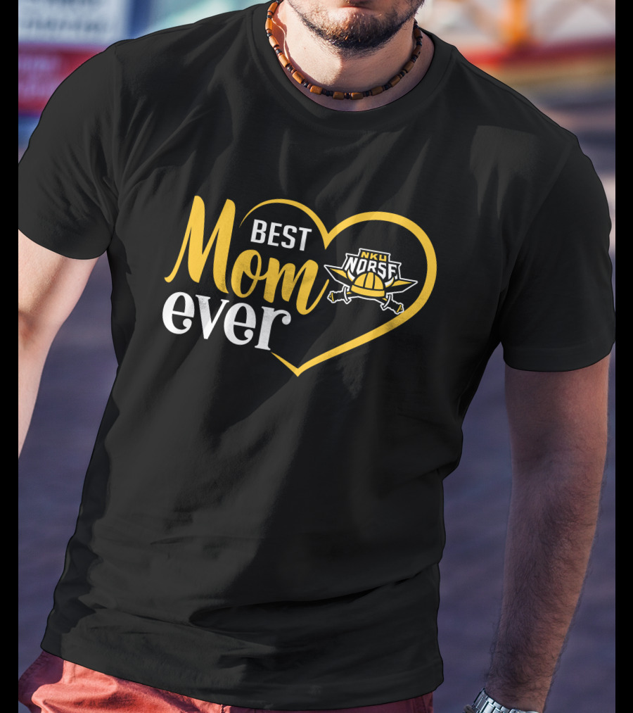 Northern Kentucky Norse Best Mom Ever Heart T-Shirt