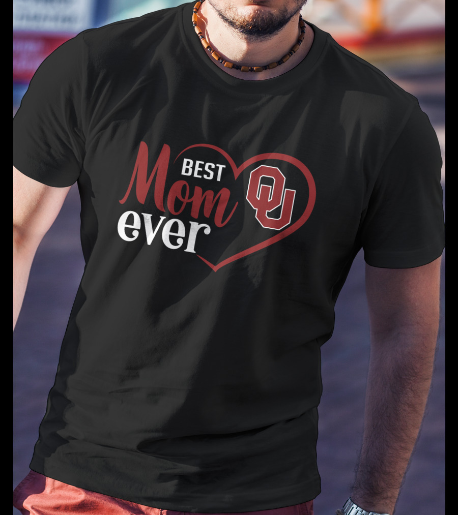 Best Mom Ever Oklahoma Sooners Heart Ou T-Shirt