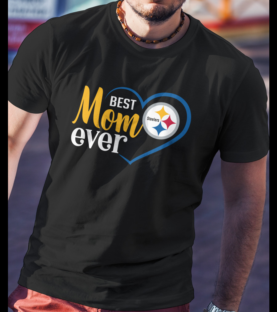 Pittsburgh Steelers Best Mom Ever Heart T-Shirt