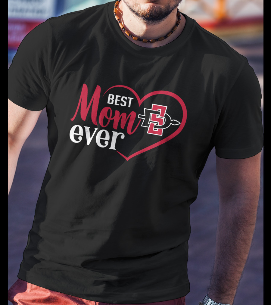 San Diego State Aztecs Best Mom Ever Heart T-Shirt
