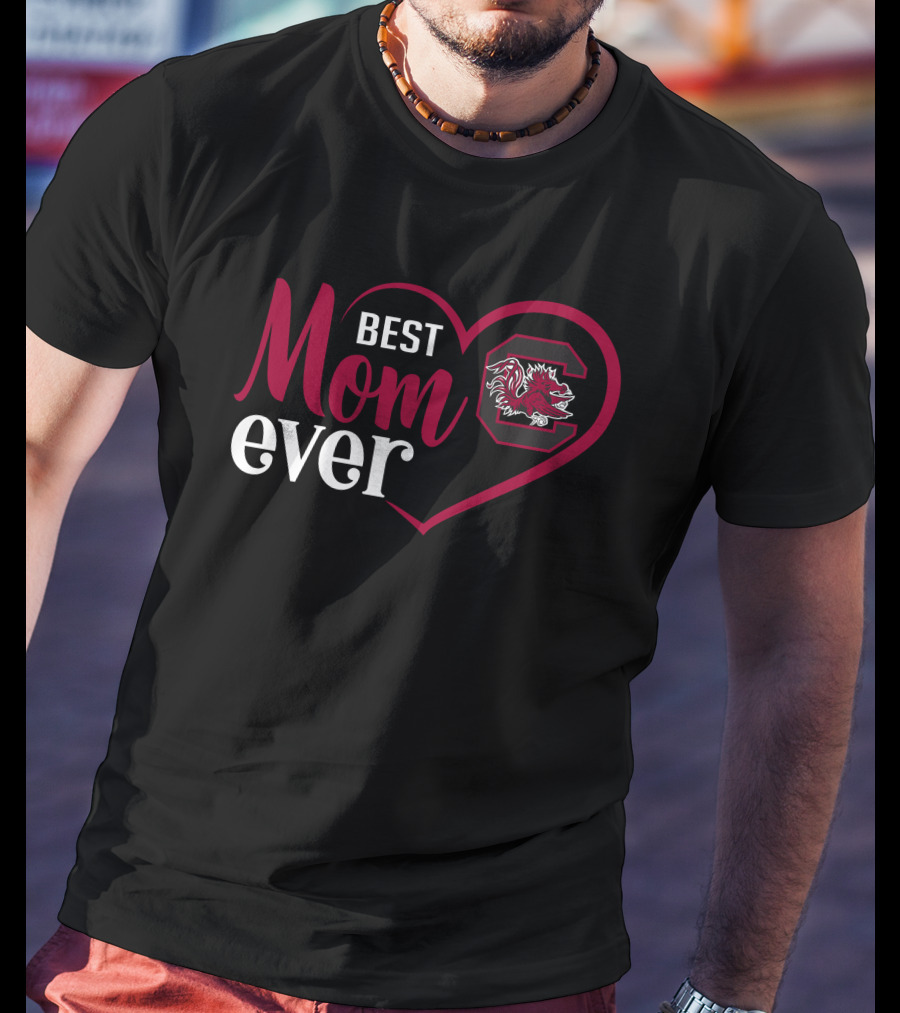 Best Mom Ever South Carolina Gamecocks Heart T-Shirt