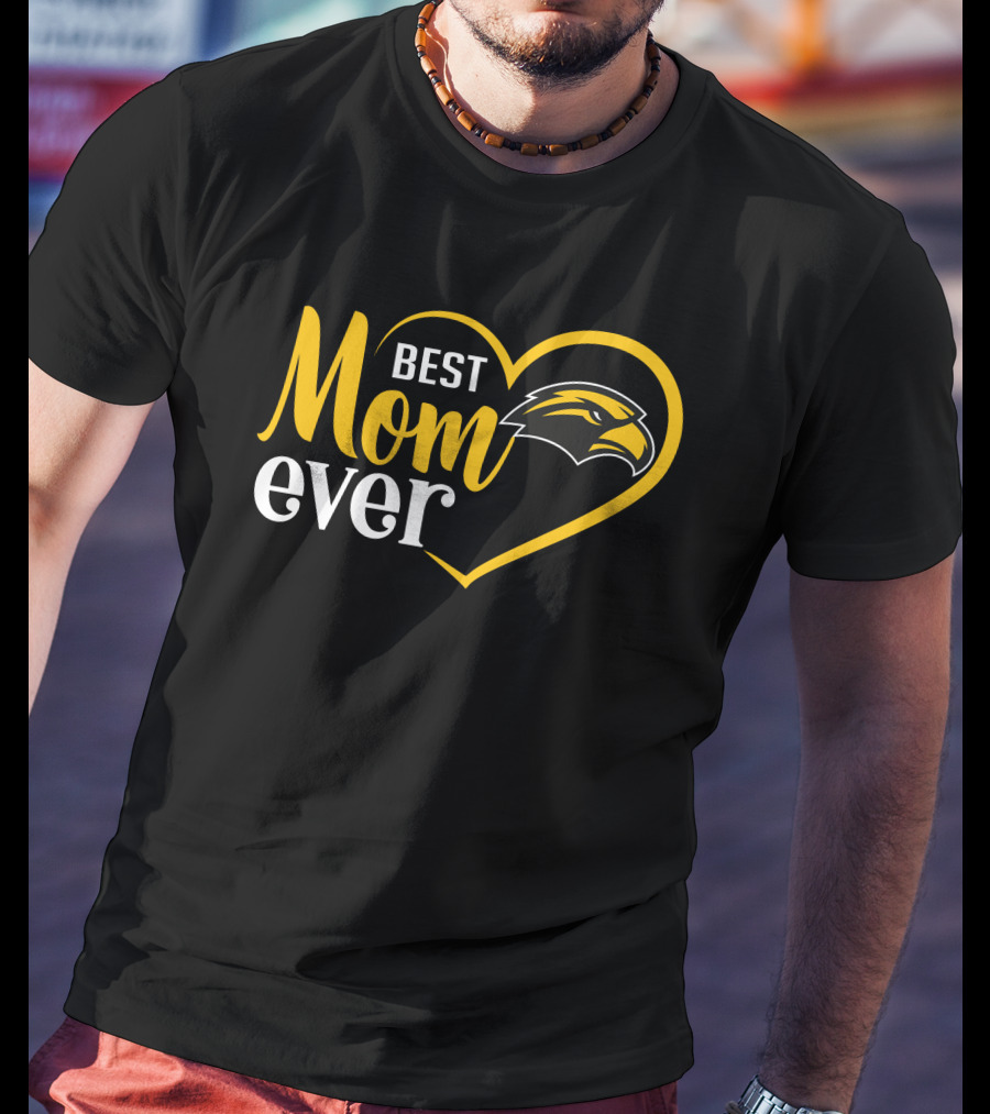 Southern Mississippi Golden Eagles Best Mom Ever Heart T-Shirt