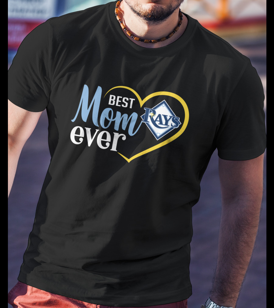 Tampa Bay Rays Best Mom Ever Heart T-Shirt
