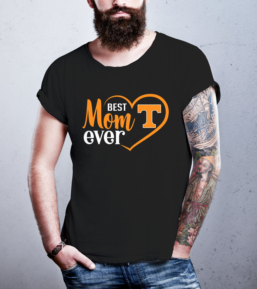 Tennessee Volunteers Best Mom Ever Heart T-Shirt