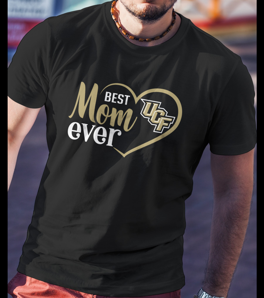 Ucf Knights Best Mom Ever Heart Shape T-Shirt