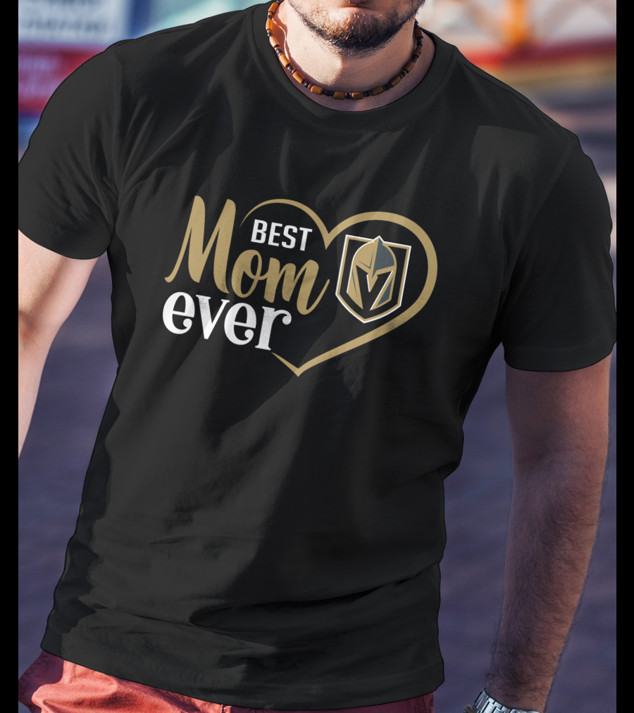 Vegas Golden Knights Best Mom Ever Heart T-Shirt