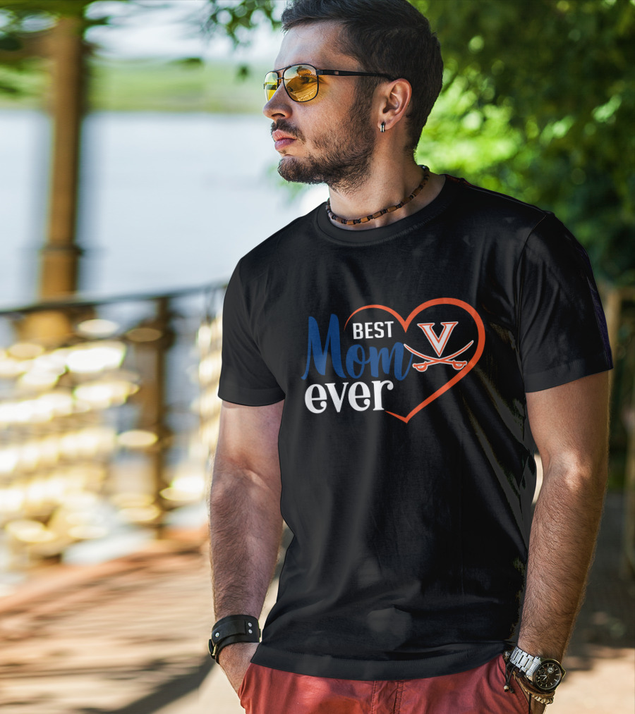 Best Mom Ever Virginia Cavaliers Heart T-Shirt