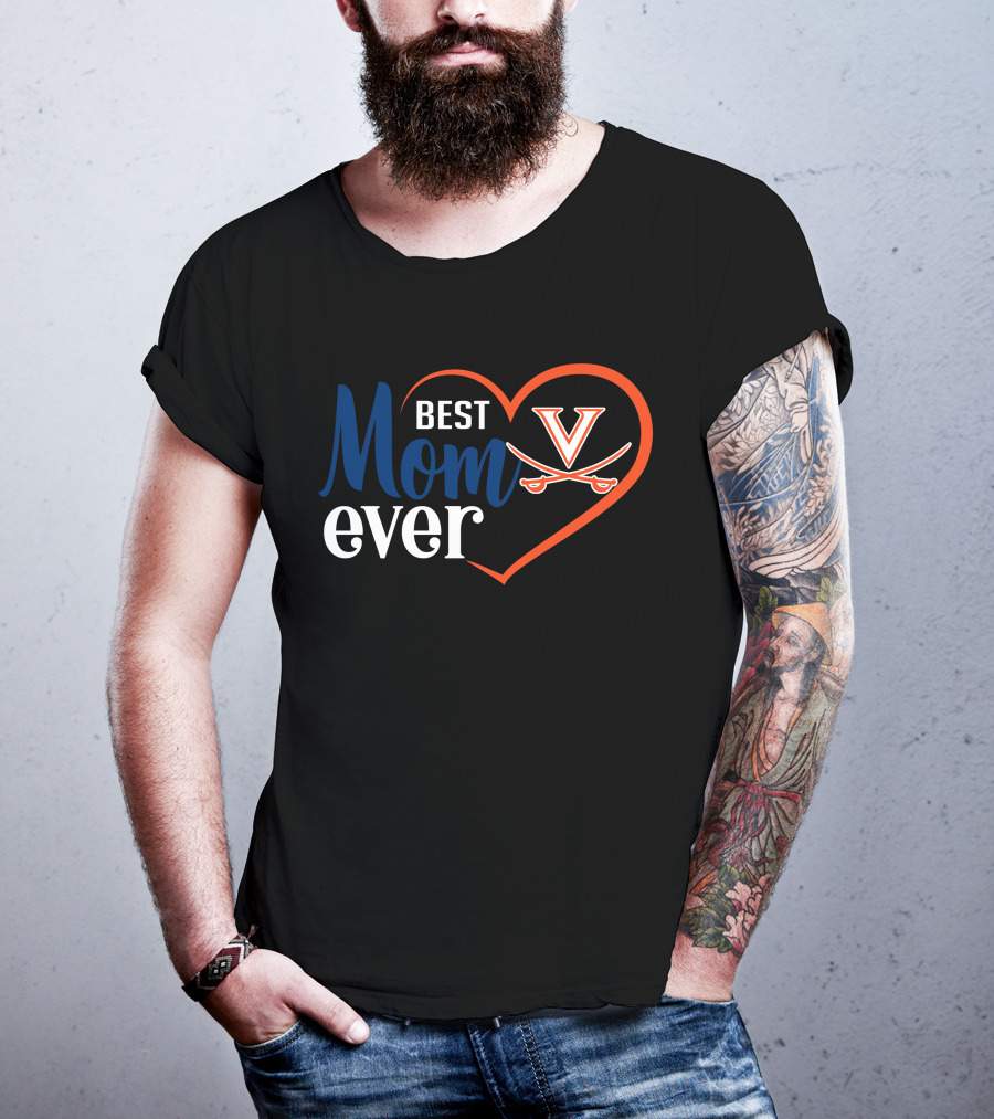 Best Mom Ever Virginia Cavaliers Heart T-Shirt