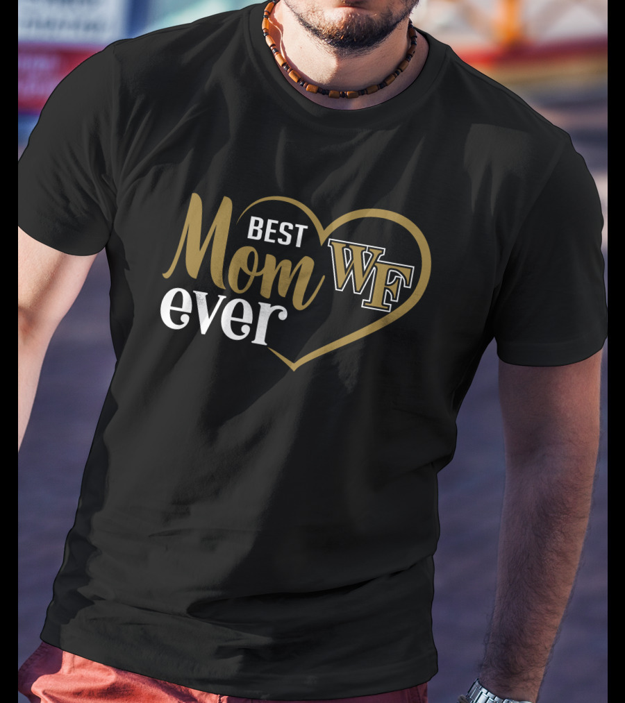 Best Mom Ever Wf Wake Forest Heart T-Shirt