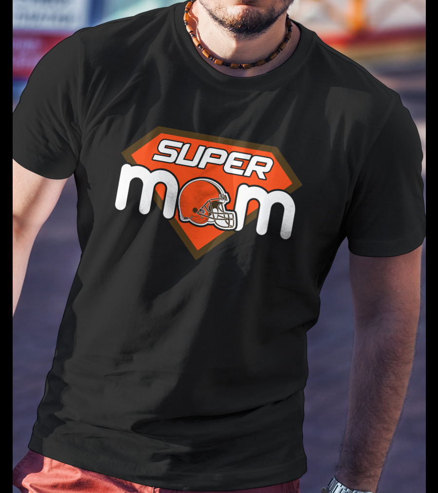 Super Mom Cleveland Browns Football Helmet T-Shirt