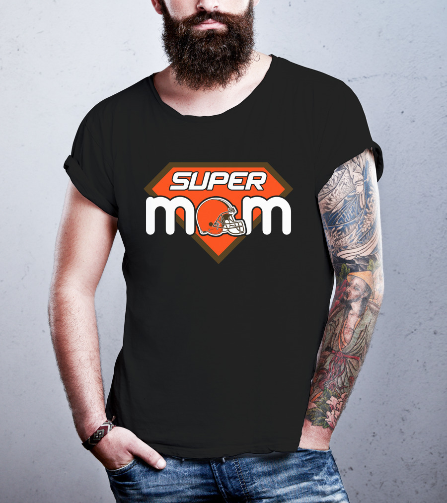 Super Mom Cleveland Browns Football Helmet T-Shirt