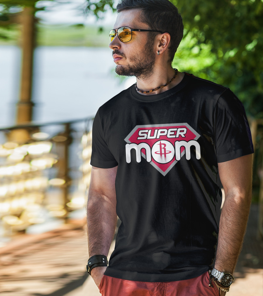 Houston Rockets Super Mom Logo T-Shirt
