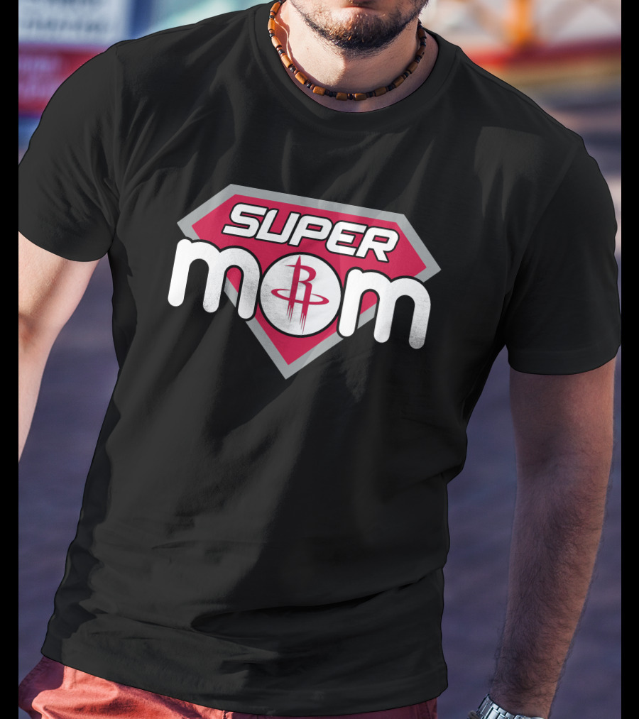 Houston Rockets Super Mom Logo T-Shirt