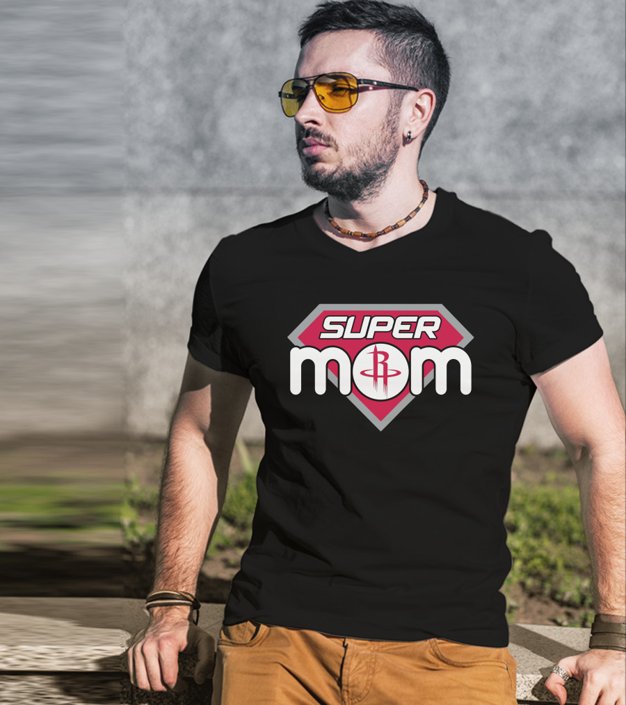 Houston Rockets Super Mom Logo T-Shirt