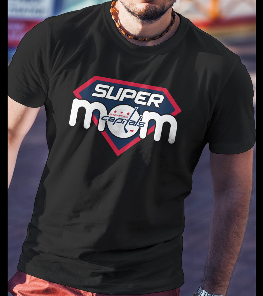 Super Mom Washington Capitals Logo Hockey Fan Merchandise T-Shirt