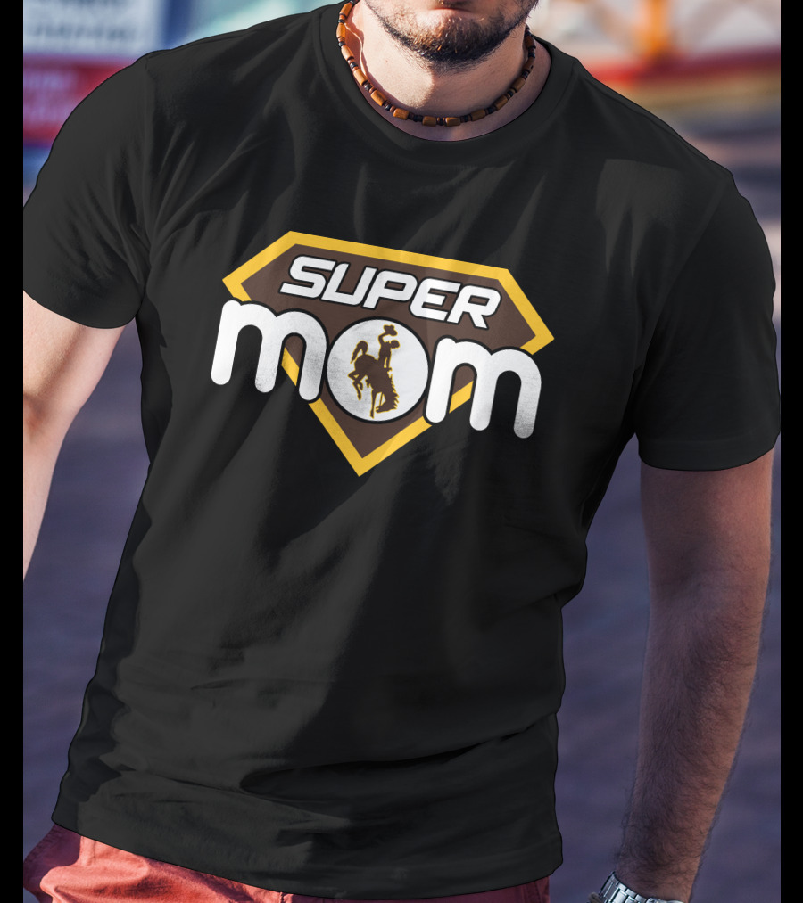 Super Mom Wyoming Cowboys T-Shirt