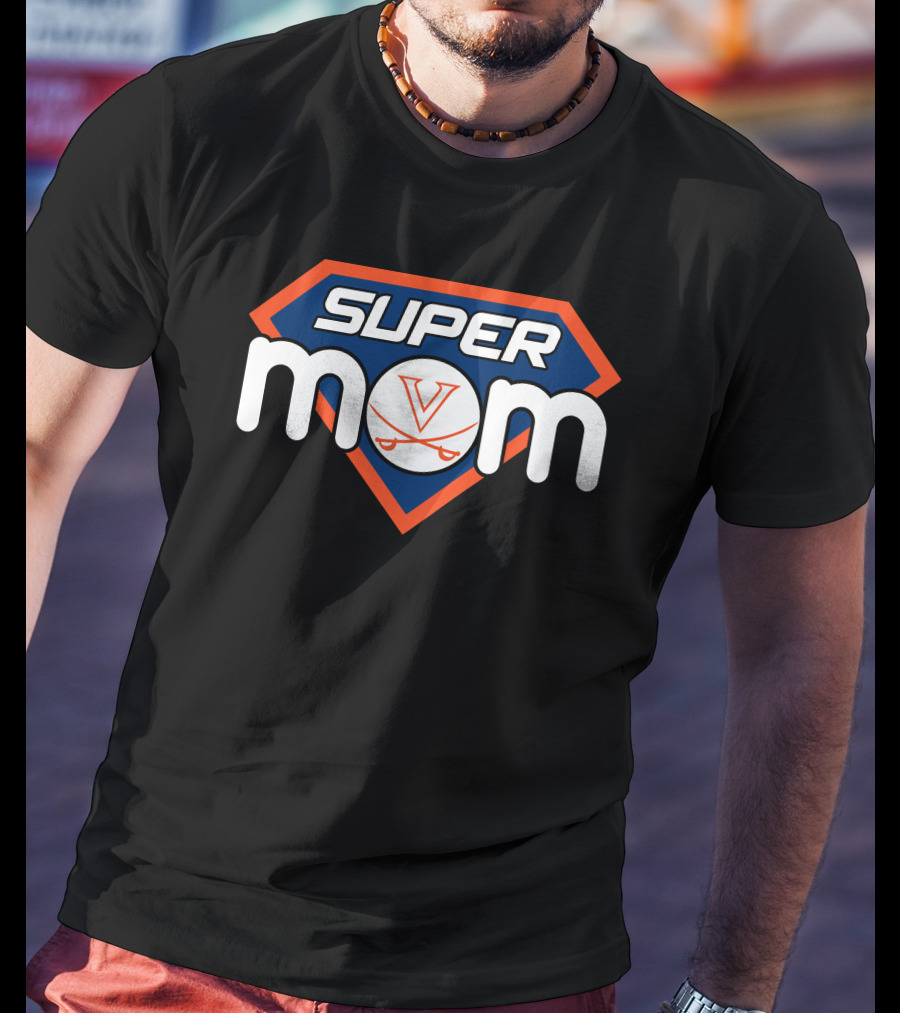 Super Mom Virginia Cavaliers Logo Heroic T-Shirt
