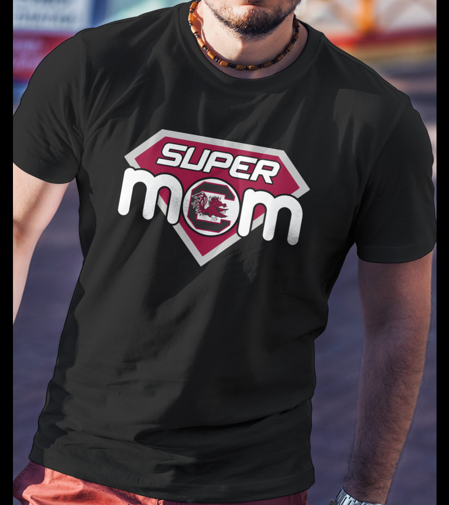 South Carolina Gamecocks Super Mom Emblem T-Shirt