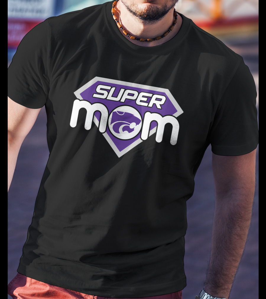 Kansas State Wildcats Super Mom Logo T-Shirt