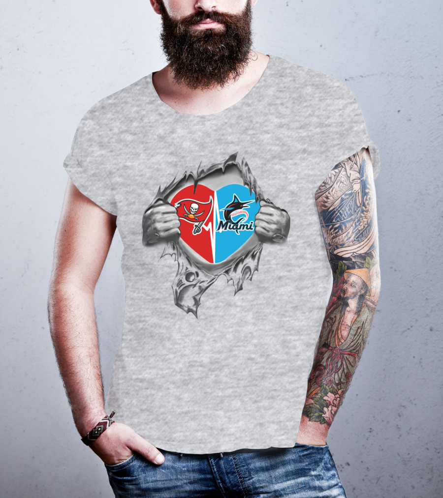 Buccaneers Miami Marlins It's In My Heart T-Shirt