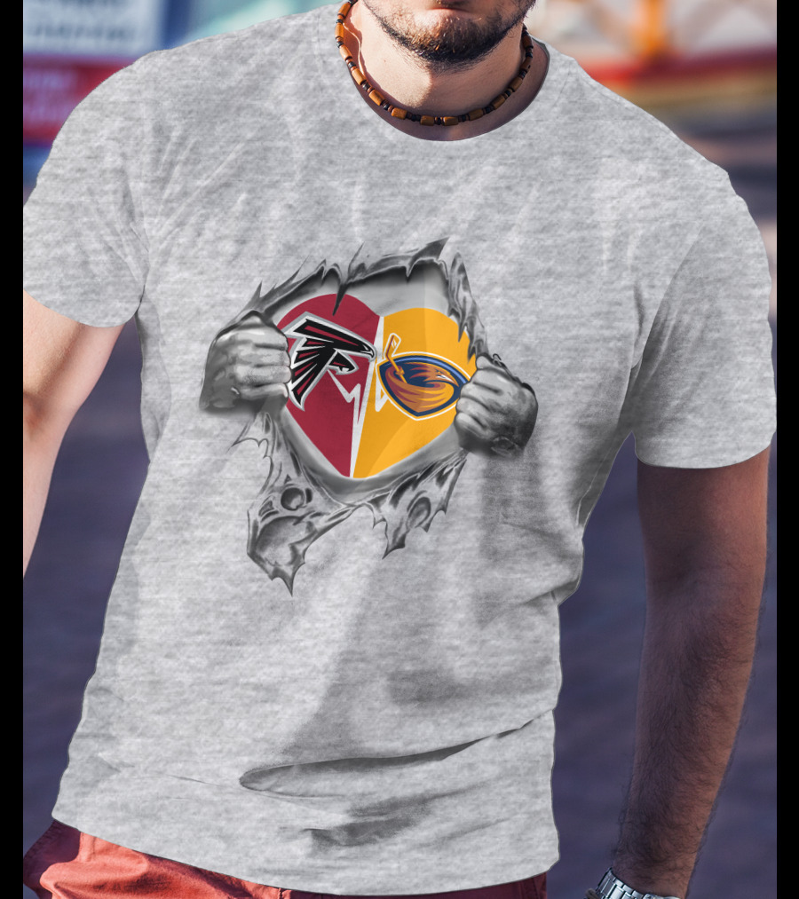 Falcons Atlanta Thrashers It's In My Heart Dual T-Shirt