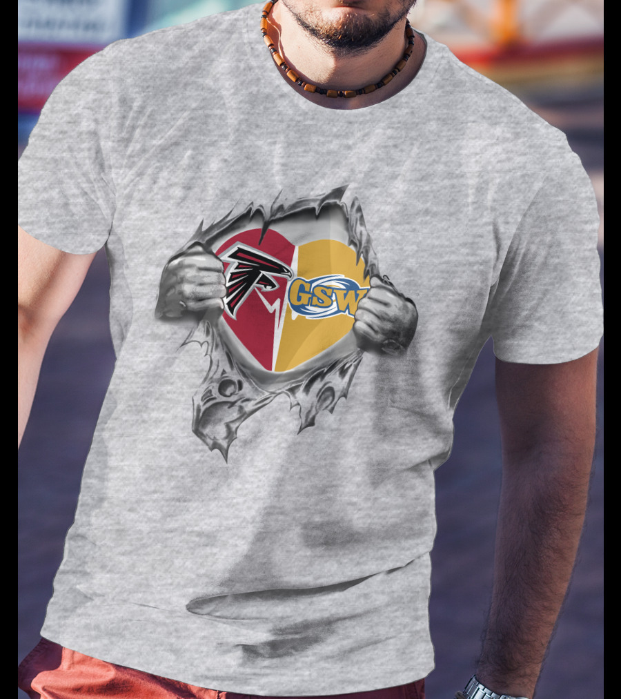 Falcons Georgia Southwestern Hurricanes Heart T-Shirt