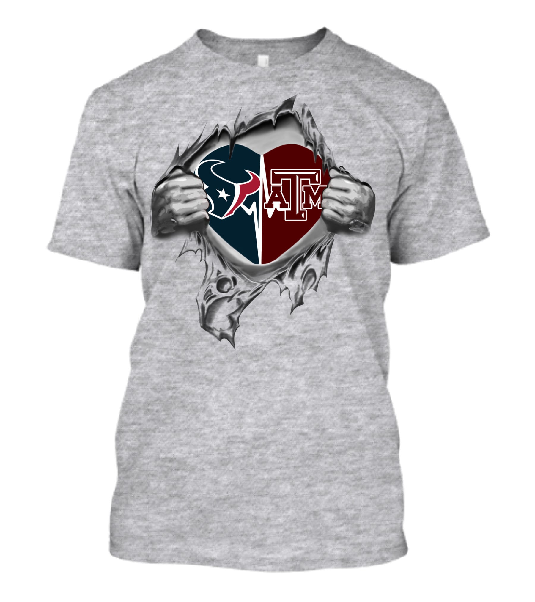 Texans Texas A&M Aggies It's In My Heart Houston Texans Logo Texas A&M T-Shirt