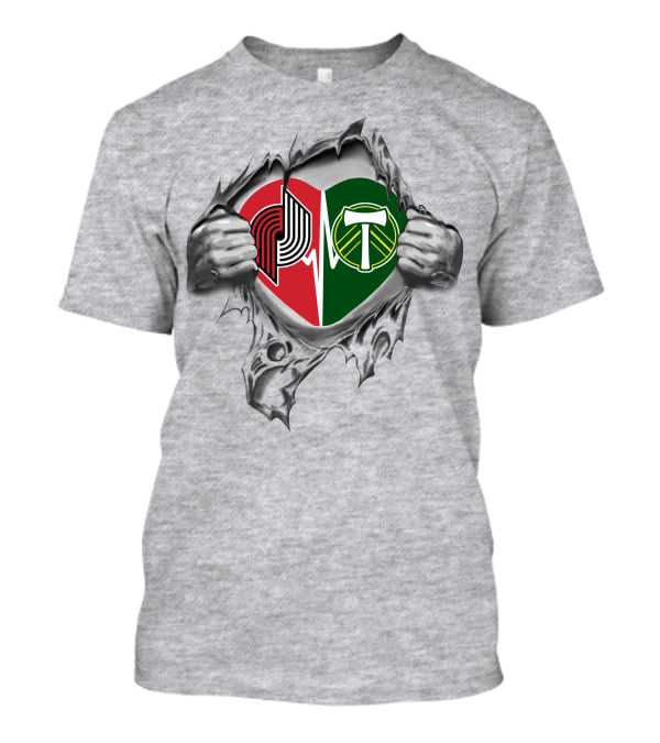 Portland Trail Blazers Timbers Heart 360 Blazers It's In My Heart T-Shirt