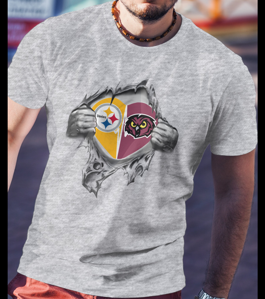 Steelers Temple Owls Heart In My Hands T-Shirt