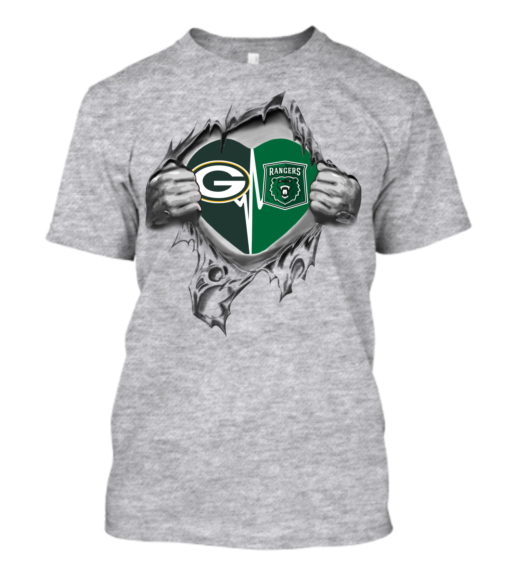 Packers Heartbeat With Parkside Rangers Spirit T-Shirt