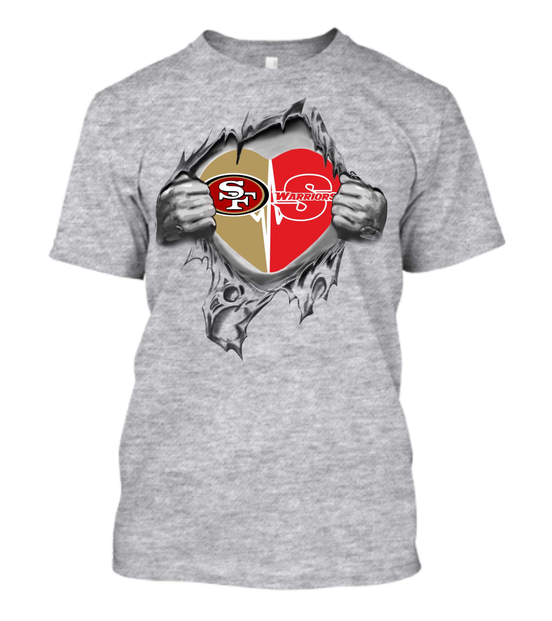Stanislaus Warriors 49ers Heart Logo Nfl Niners Passion T-Shirt