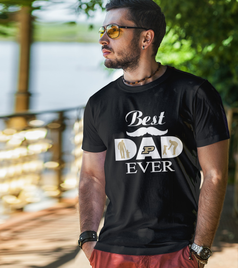 Best Dad Ever Purdue Boilermakers 40 T-Shirt