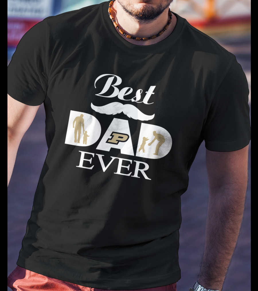 Best Dad Ever Purdue Boilermakers 40 T-Shirt