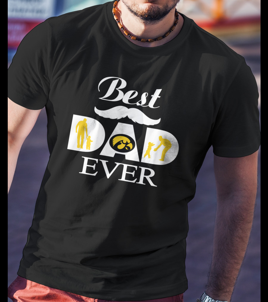Best Dad Ever Iowa Hawkeyes Father's Day T-Shirt