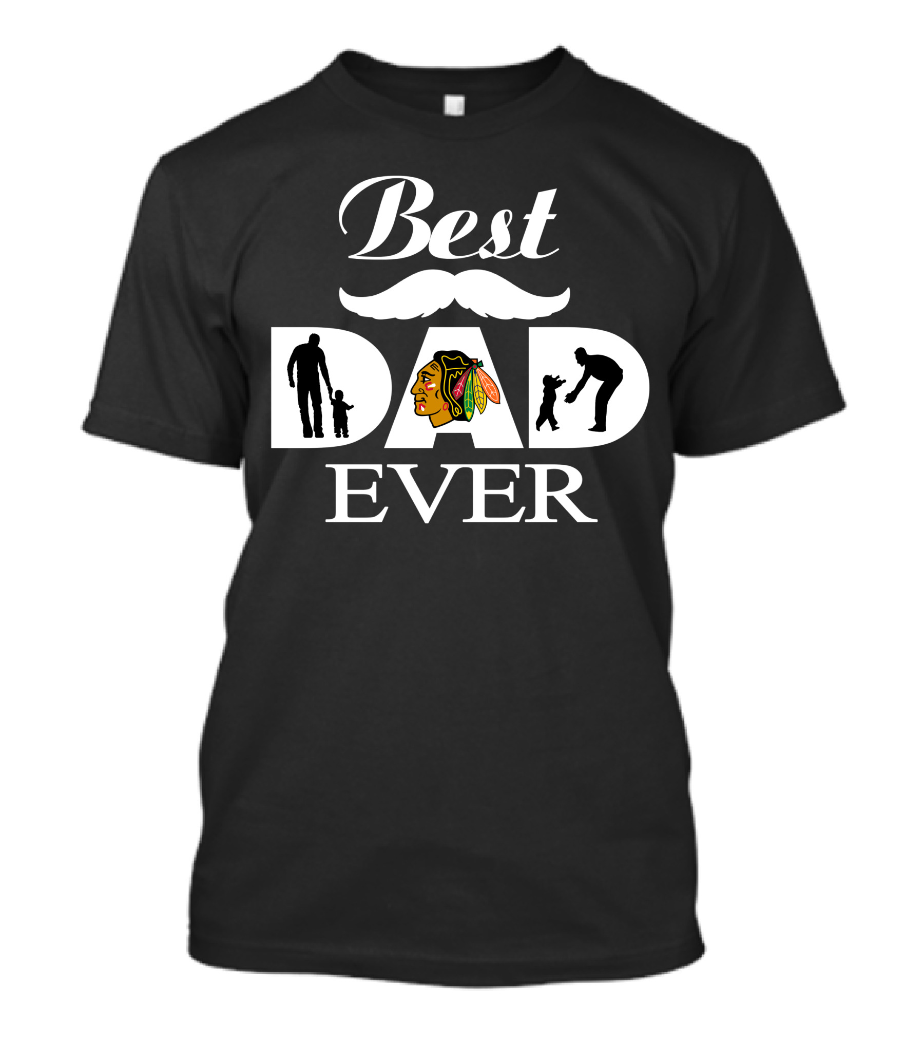 Chicago Blackhawks Best Dad Ever Father's Day T-Shirt