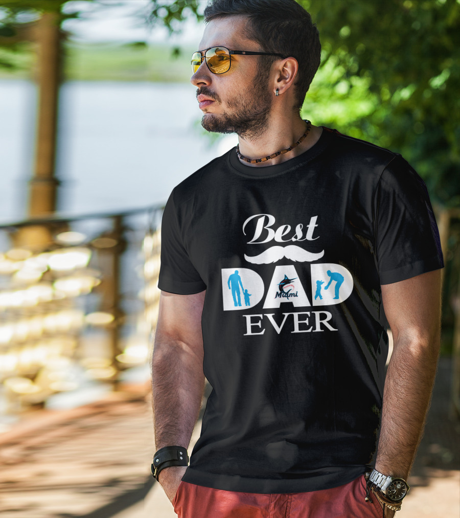Best Dad Ever Miami Marlins 226 T-Shirt