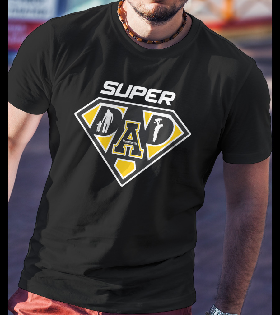 Appalachian State Mountaineers Super Dad A Logo Silhouette T-Shirt