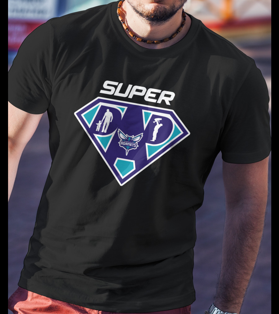 Super Charlotte Hornets Dad Hero Duo T-Shirt