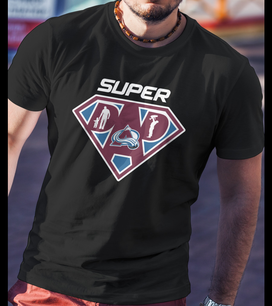 Super Dad Colorado Avalanche Logo Father's Day Gift T-Shirt