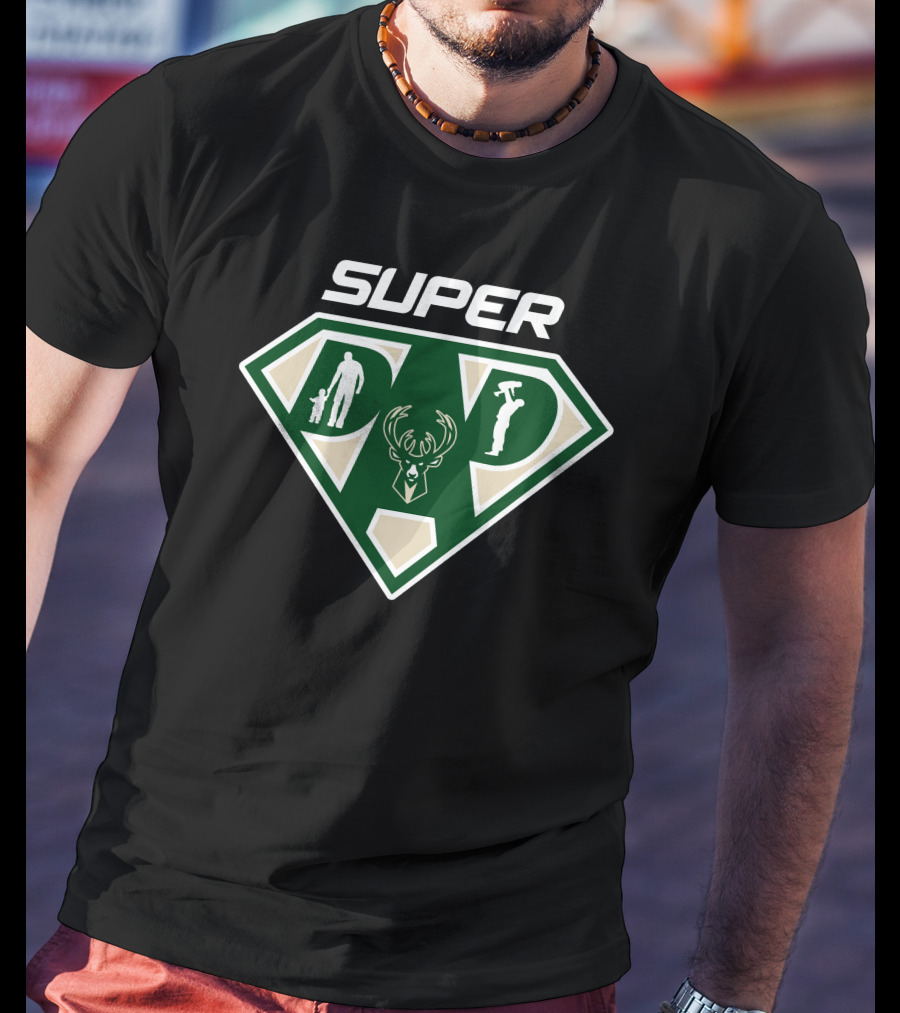 Super Milwaukee Bucks Dad T-Shirt